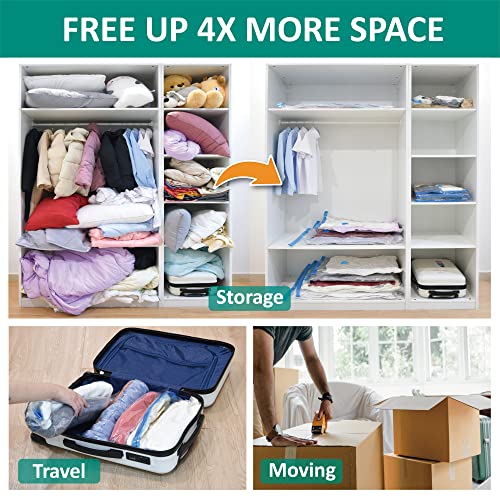 Cozy Essential 6 Jumbo Vacuum Storage Bags, Space Saver Bags Compression Storage Bags for Comforters and Blankets, Vacuum Sealer Bags for Clothes Storage, Hand Pump Included - Image 3