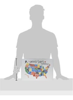 Stupell Industries Stupell Industries The Kids Room by Use Rainbow Typography Map On White Background Rectangle Wall Plaque  - Image 3