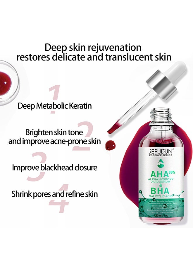 Sefudun Aha 30% Alpha Hydroxy Acid Serum & Salicylic Acid,Acne And Blackheads | Helps With Open Pores, Breakouts And Bumpy Texture - Image 3