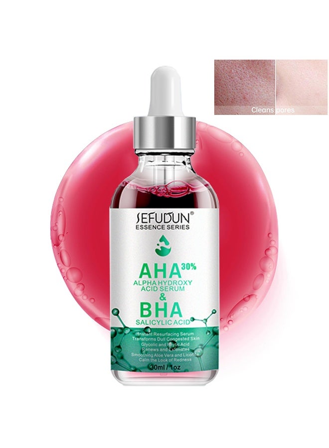 Sefudun Aha 30% Alpha Hydroxy Acid Serum & Salicylic Acid,Acne And Blackheads | Helps With Open Pores, Breakouts And Bumpy Texture - Image 1