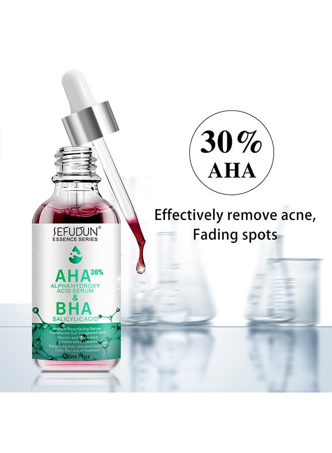 Sefudun Aha 30% Alpha Hydroxy Acid Serum & Salicylic Acid,Acne And Blackheads | Helps With Open Pores, Breakouts And Bumpy Texture - Image 2