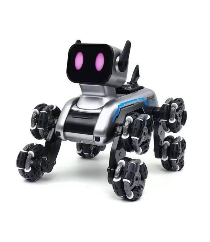 Dexo 8WD Robot Dog RC Car – Gesture Control Stunt Remote Control Toy with Lights & Music (Includes 2 Rechargeable Batteries)