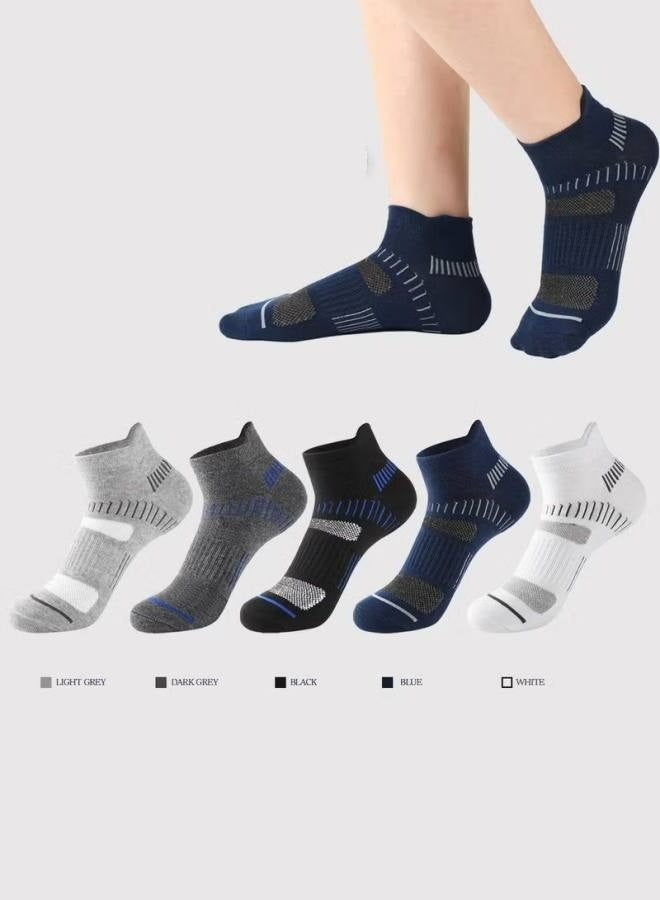 Mens Athletic Socks 5-Pairs - Low Cut, Sweat-Wicking, Odour-Resistant, All-Season Comfort - Ideal for Active Lifestyles, Running & Everyday Wear - Ultimate Socks for Men Collection - Image 4