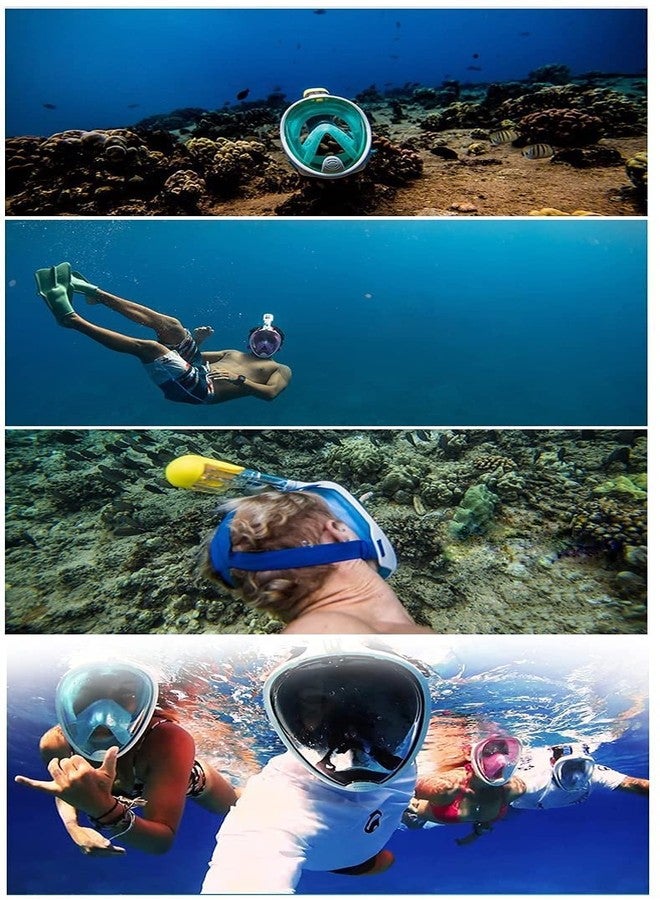 MUGATH Full Face Snorkel Mask , Snorkeling Gear with Camera Mount ,180° Panoramic Anti-Fog Anti-Leak Diving Mask with Waterproof Case,Snorkeling Set for Kids and Adults (Black (L/XL)) - Image 5