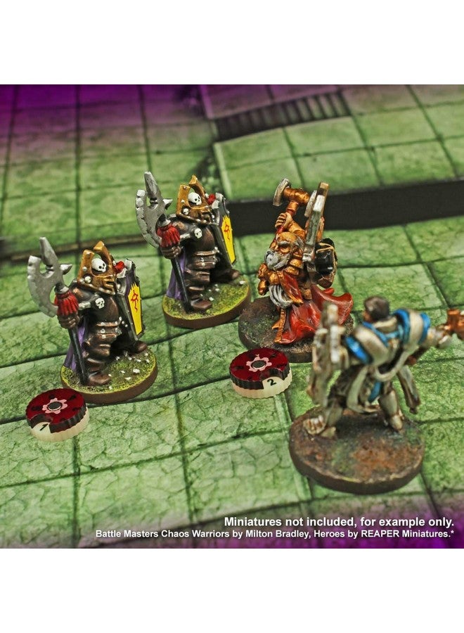 LITKO Mini Wound Dials | Health Tracker | Life Counter | Tabletop Games | Collectible Card Games | Living Card Games | Role Playing Games | LCG | RPG | Ivory & Translucent Red - Image 2