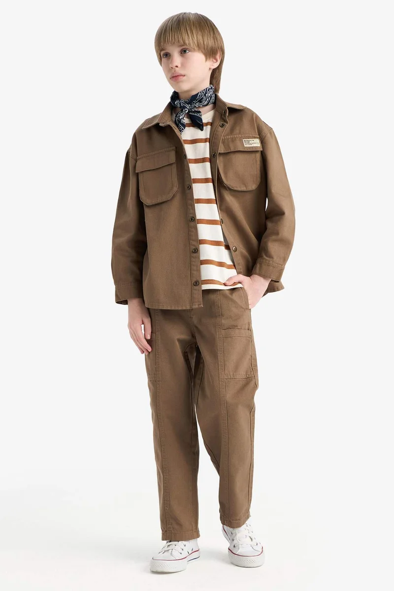 ديفاكتو Boy Loose Fit Twill Trousers