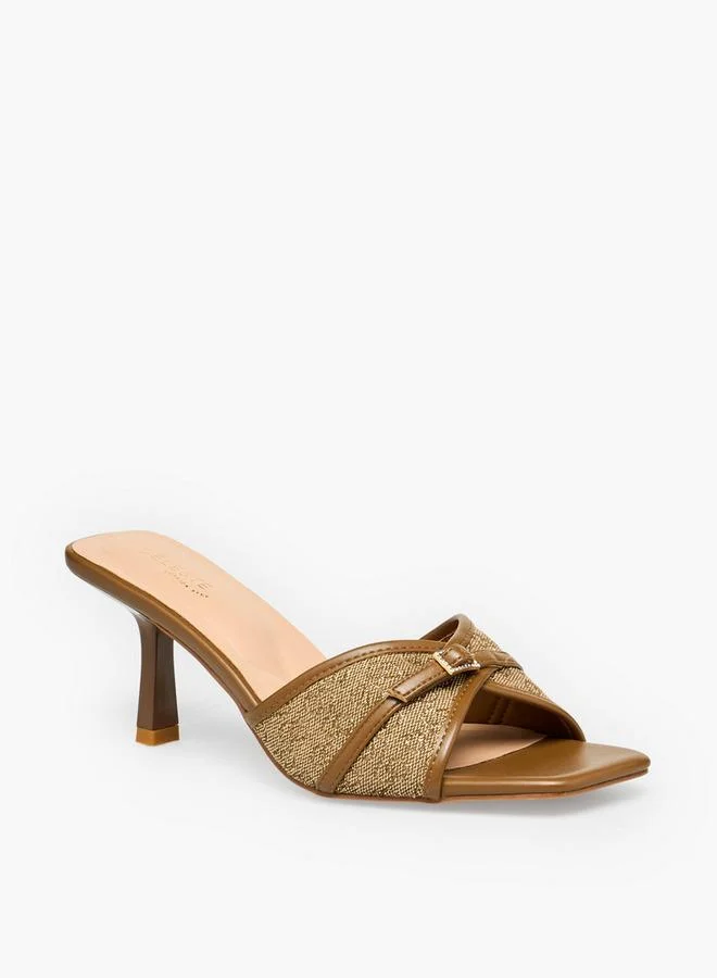 سيليست Women Textured Kitten Heel Sandals