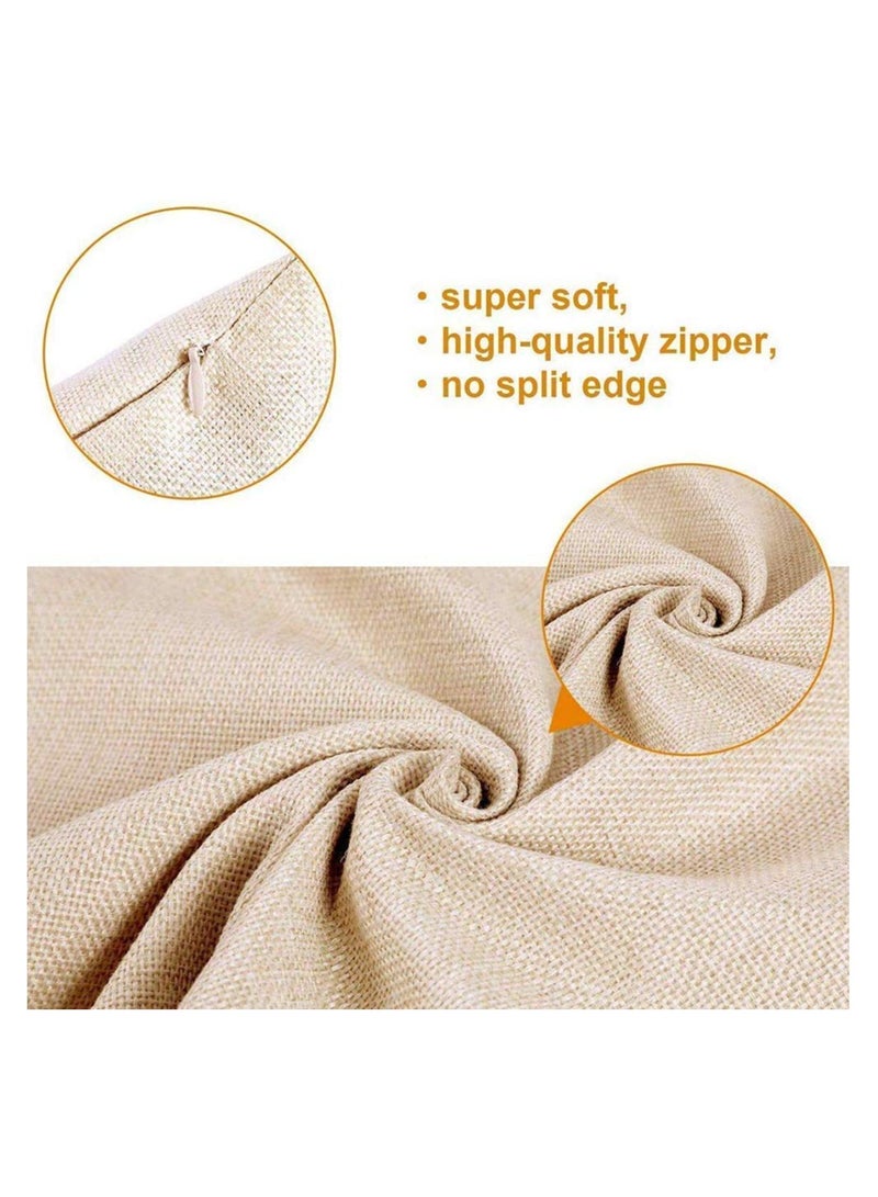 4 Pack Teal Throw Pillow Covers Ocean Inspired Cotton Linen Cushion Cases for Sofa Bed and Car 45x45 cm - Image 4