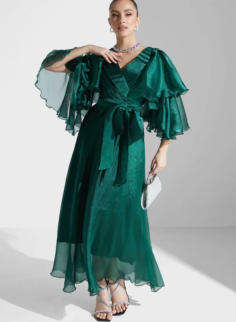 Khizana Exaggerated Sleeve Detail Dress