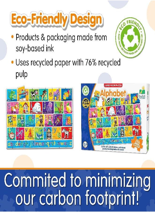 THE LEARNING JOURNEY - The Learning Journey: Jumbo Floor Puzzles - Alphabet - Extra Large Puzzle Measures 3 ft by 2 ft - Preschool Toys & Gifts for Boys & Girls Ages 3 and Up (436318) - Image 1