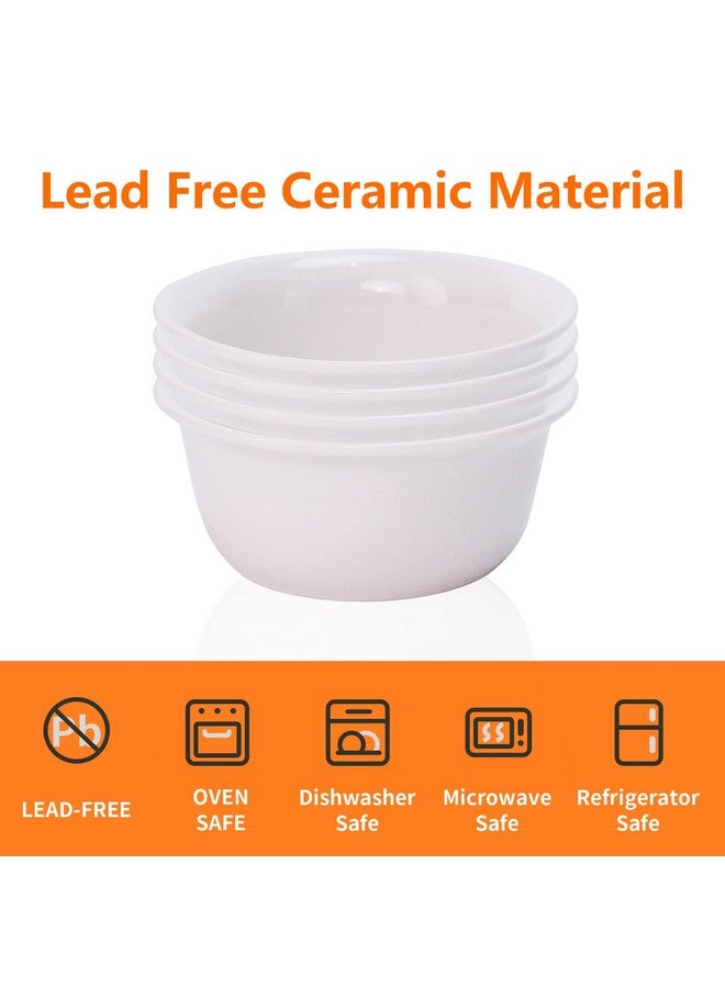 Luvan 4Pcs Fondue Pot Set for Chocolate Butter Cheese, 5oz Butter Warmer for Seafood with 20 Tealight, Ceramic Bowl Oven Microware Dishwasher Safe,Perfect for family dip Fruit,Dessert,Snack - Image 3