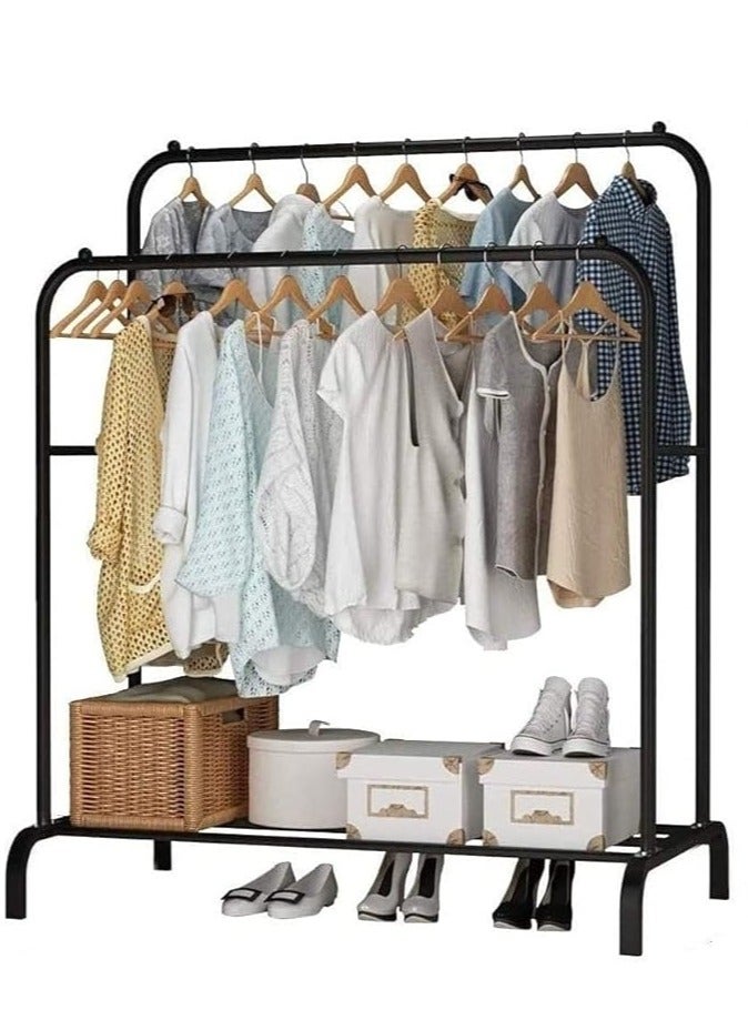 Heavy-duty iron clothes stand with modern design, ideal for organizing and hanging clothes in bedrooms or hallways. Strong, durable, and stylish, it saves space while enhancing home décor. - Image 1