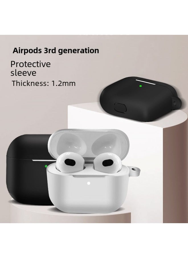 Generic - Applicable To Apple Airpods 3 Protective Case Airpods3 Case Earphone Silicone Protective Case-Color:5743C Army Green-Applicable Model:2021 Apple Airpods 3 - Image 1