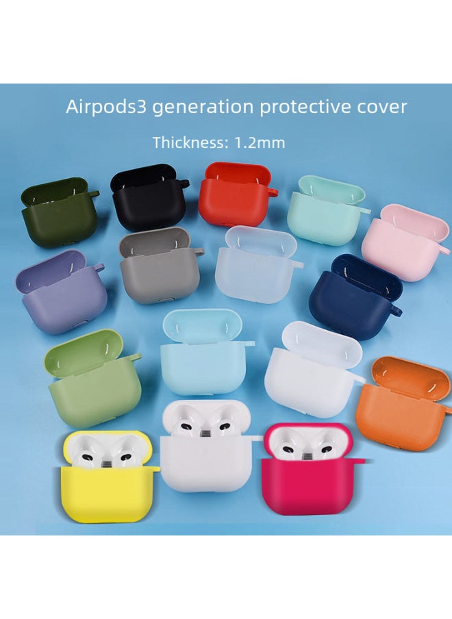 Generic - Applicable To Apple Airpods 3 Protective Case Airpods3 Case Earphone Silicone Protective Case-Color:5743C Army Green-Applicable Model:2021 Apple Airpods 3 - Image 1
