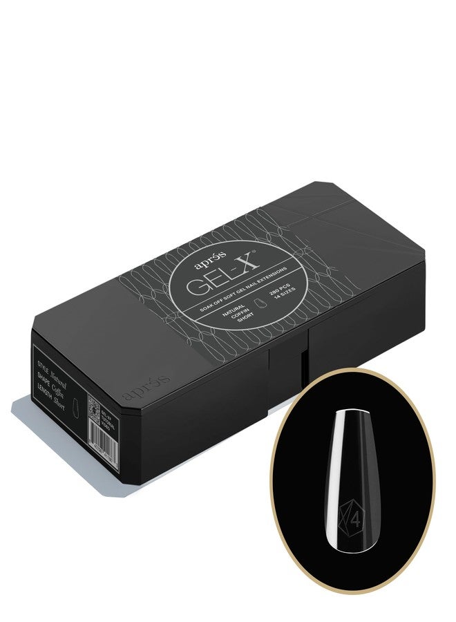 APRÉS Apres Gel-X® Coffin Box of Nail Tips | 280 Gel-X Tips, Soft Tips, 14 Sizes 00-9 | Half-sizes Included (Natural Coffin Short, 280 Count) - Image 2