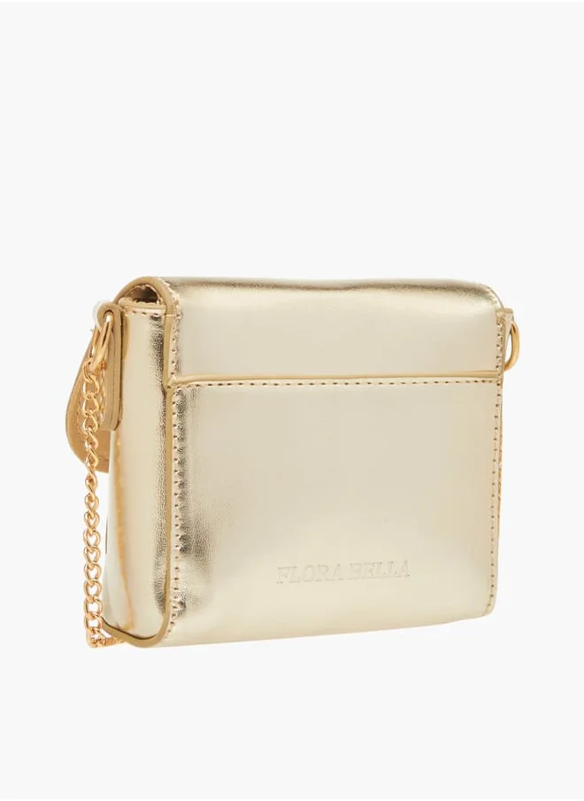 فلورا بيلا من شو إكسبرس Girls Butterfly Embellished Crossbody Bag With Chain Strap And Button Closure Ramadan Collection