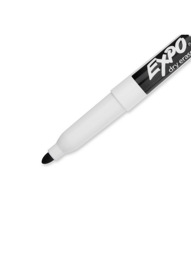 Expo 86001 Low Odor Dry Erase Marker, Black; Fine Tip, Quick-Drying Ink, 2 Packs of 12 Markers, 24 Markers Total - Image 4
