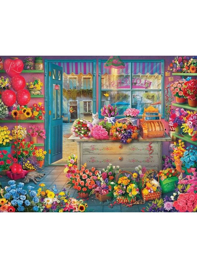 Springbok S 1000 Piece Jigsaw Puzzle Flower Shop Made In Usa - Image 1