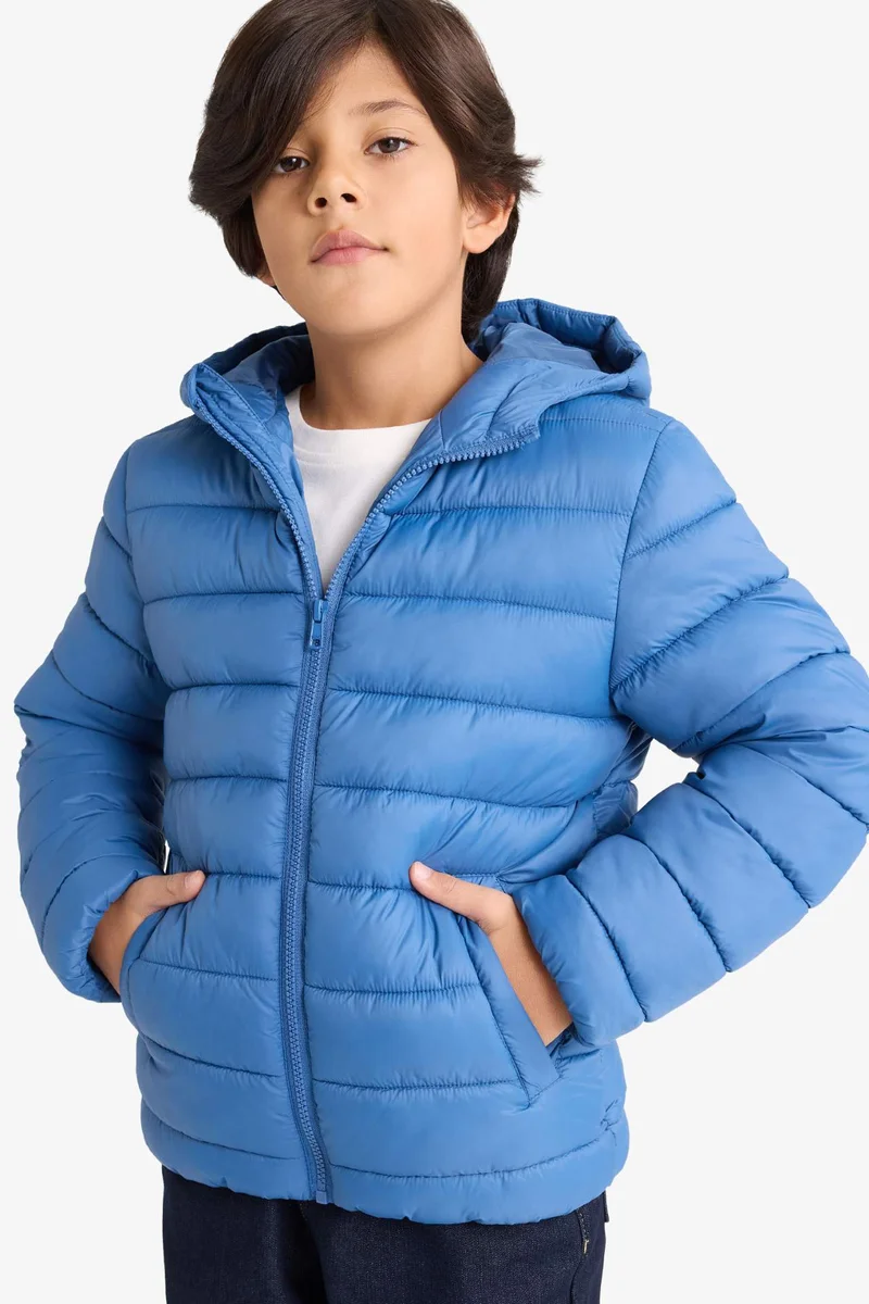 ديفاكتو Boy Waterproof Hooded Puffer Jacket