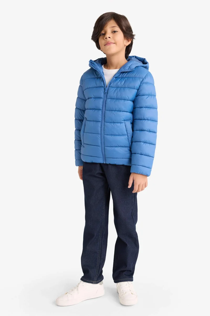 ديفاكتو Boy Waterproof Hooded Puffer Jacket