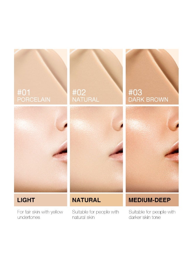 OTWOO O.TWO.O Drop Foundation – Lightweight Oil Control & Full Coverage Makeup (#1, LIGHT COLOR) - Image 2