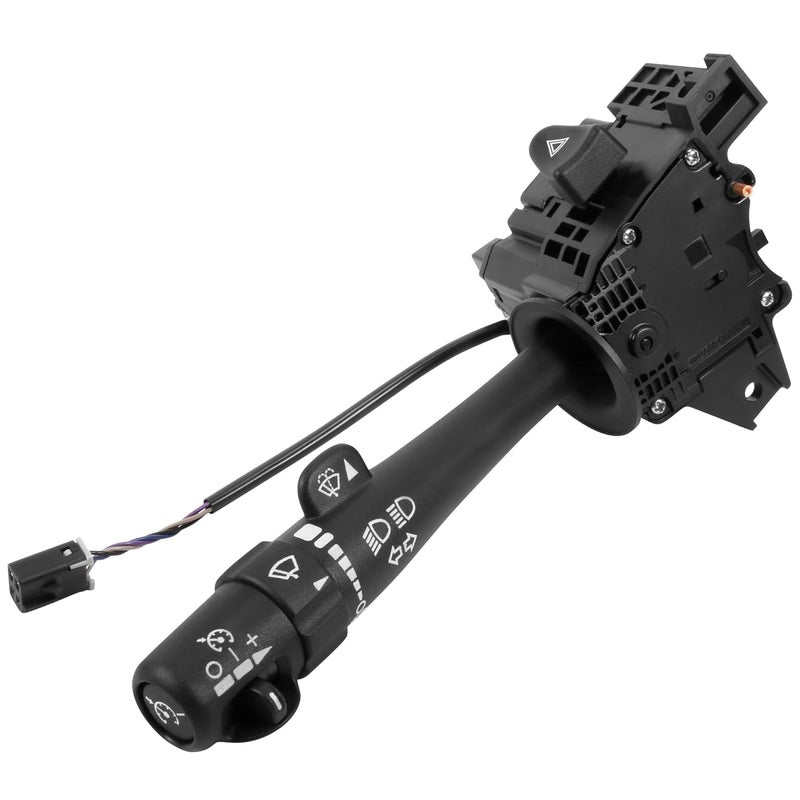 BASIKER Turn Signal Switch Multi-Function Combination Wiper Switch Replacement for 03-06 Chevy Silverado Tahoe GMC Sierra Yukon, 2002-2009 Trailblazer Escalade Envoy, P/N# 12450067, D6299A, SW3792 - Image 1