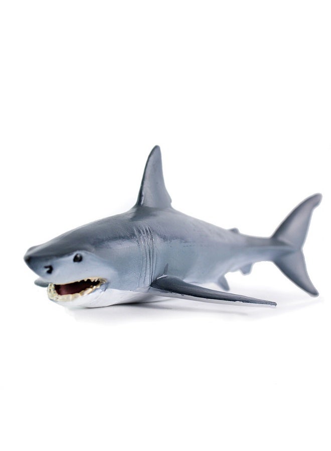 HALAMODO Blue Shark Statue Marine Animal Model - Shark Action Figures, Durable Educational Wild Shark Toy, Realistic Ocean Education Toy, Kids Imagination Development, Ocean Theme Party Gift For Boys And Girls,18*10.5*6 cm - Image 5
