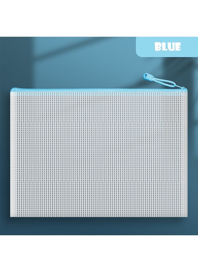 Generic A4Files Folder 5pcs Zip Lock Mesh Document Files Plastic Wallet Folder for School Office Home Homework Travel Storage  - Image 5