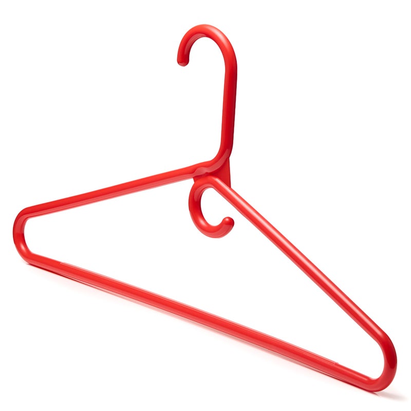 DEILSYâ„¢ Red Heavy Duty Hangers with Hooks for Scarves & Belts â€“ Thick and Strong Clothes Hangers for Shirts, Jackets, Pants, and Dresses â€“ Space-Saving Plastic Hangers â€“ Pack of 10 - Image 4