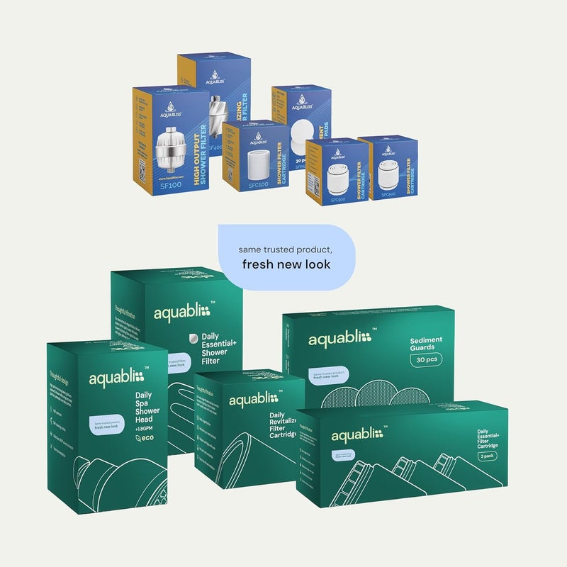 أكوابليس خرطوشة فلتر متعددة المراحل البديلة من AquaBliss، للاستخدام مع فلتر الدش العالمي عالي الإخراج SF220 - Image 5