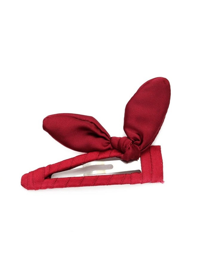 يلو بي مجموعة نحلة صفراء مكونة من مشبكين للشعر مزينين وربطة شعر واحدة للبنات - أحمر - Image 5