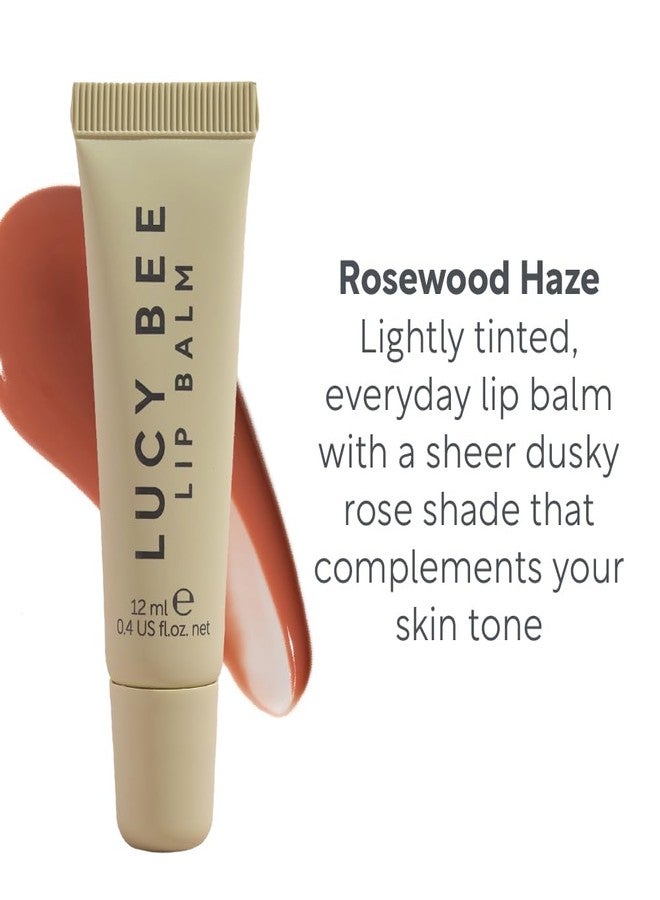 Lucy Bee Lip Balm & Gloss, Nourishing & Hydrating Tinted Lip Balm, Mango & Shea Butter, Avocado Oil & Vitamin E, Vegan & Cruelty-Free, Shade ROSEWOOD HAZE, 0.4 fl oz - Image 4