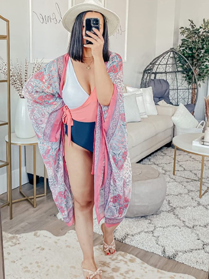 Moss Rose Women Summer Bikini Kimono Bathing Suit Cover Ups for Swimwear - Image 2