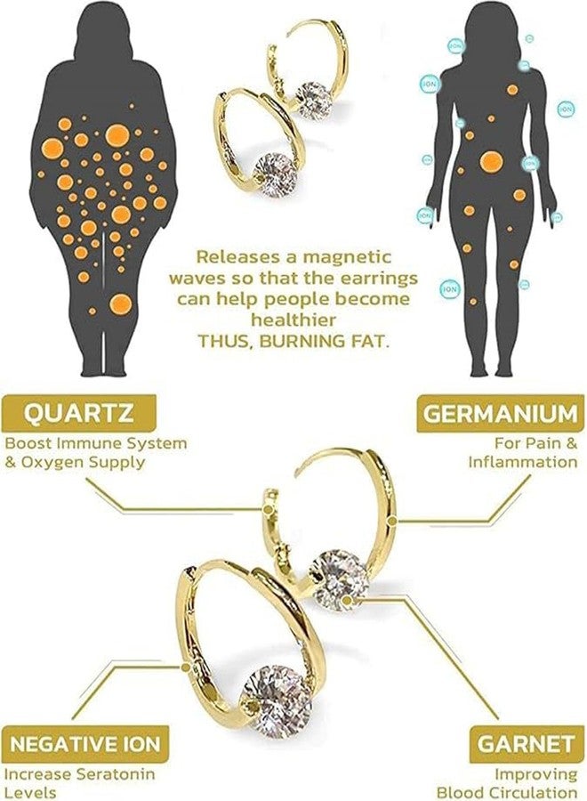 BlingNook Honorable Joy Lymphatic Earrings for Women, Lovefinity™ Lymphatic Magnetotherapy Earrings Halolux Lymphvity Germanium Hoop Earring Jewelry(Gold&Silver) - Image 4