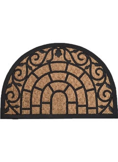 EVIDECO Non-Slip Backing Attractive Design Harry Half Moon Door Mat Black and Brown 40 x 60 cm 1401904  - Image 1
