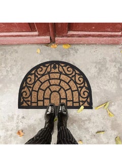 EVIDECO Non-Slip Backing Attractive Design Harry Half Moon Door Mat Black and Brown 40 x 60 cm 1401904  - Image 5