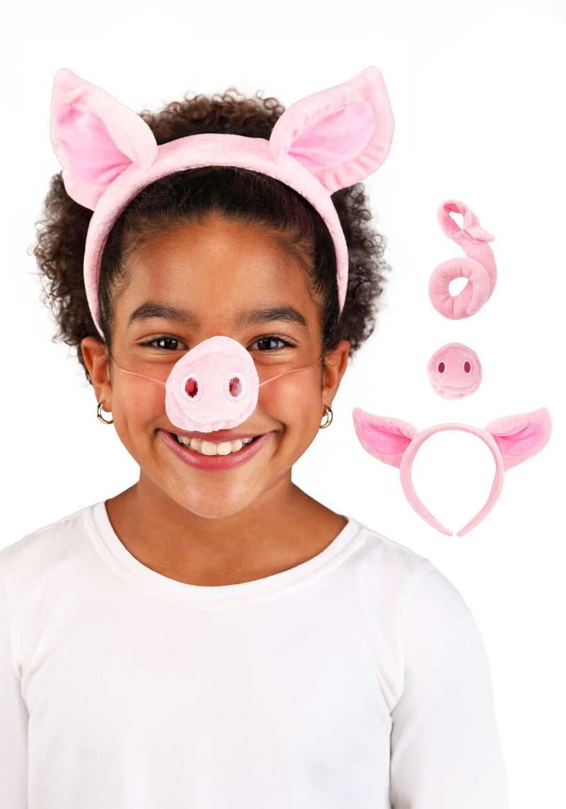 elope Pig Ears Headband Nose and Tail Costume Kit Standard - Image 1
