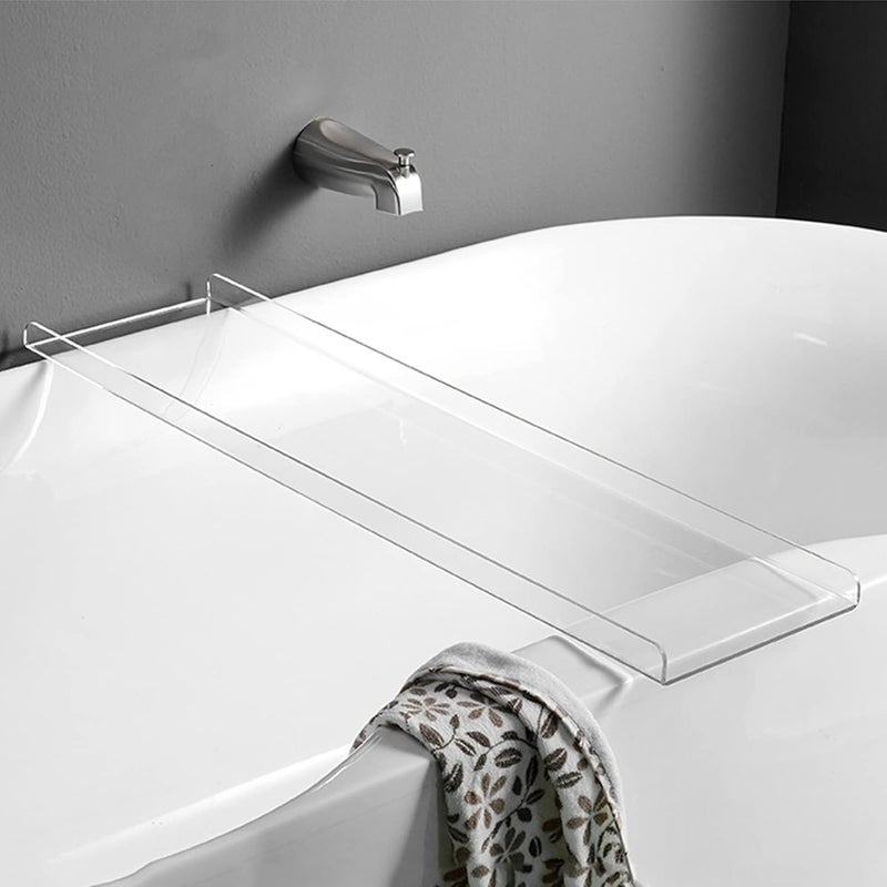 Al Raied ARS® Acrylic Bathtub Caddy Tray - Clear Acrylic Serving and Organizer Tray - Image 5