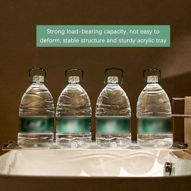 Al Raied ARS® Acrylic Bathtub Caddy Tray - Clear Acrylic Serving and Organizer Tray - Image 4