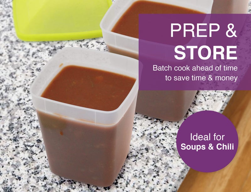 Arrow Home Products Arrow Reusable Plastic Storage Container Set, 10 Pack, 1 Pint/16 Ounce Each â€“ Food, Meal Prep, Leftovers â€“ Freeze, Store, Reheat - Clear Container Set With Lids â€“ BPA-Free, Dishwasher/Microwave Safe - Image 5