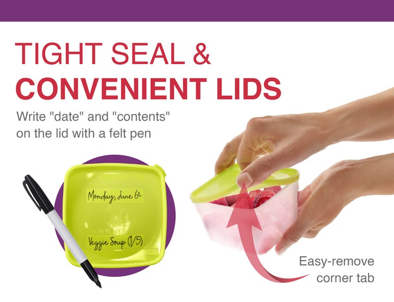 Arrow Home Products Arrow Reusable Plastic Storage Container Set, 10 Pack, 1 Pint/16 Ounce Each â€“ Food, Meal Prep, Leftovers â€“ Freeze, Store, Reheat - Clear Container Set With Lids â€“ BPA-Free, Dishwasher/Microwave Safe - Image 4