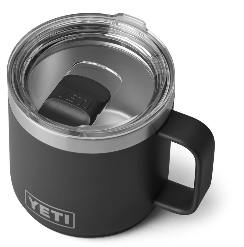 كوب ييتي رامبلر معزول بالفراغ من الفولاذ المقاوم للصدأ قابل للتكديس مع غطاء ماغسلايدر أسود 14 أونصة 414 مل