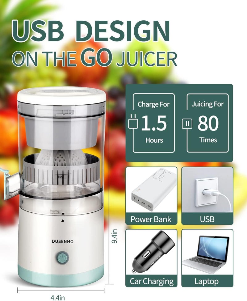 DUSENHO Electric Citrus Juicer - Portable, Rechargeable, Easy to Clean - Orange, Lemon, Grapefruit Juicer - Image 2