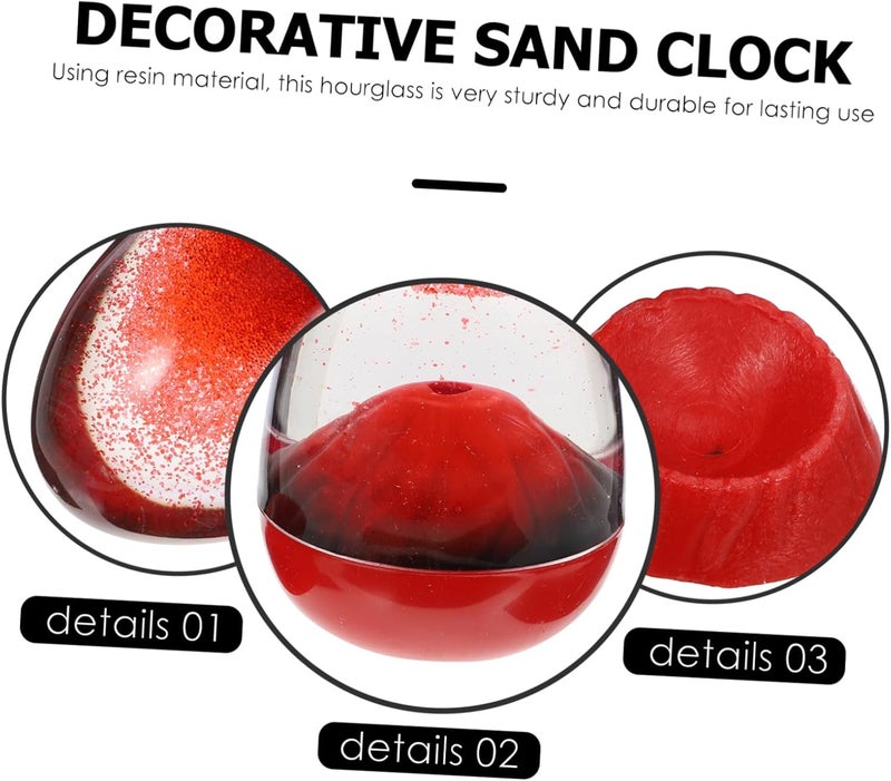ABOOFAN Imitation Volcanic Eruption Sand Clock Creative Floating Hourglass with Base Elegant Decorative Timer for Home Decor Unique Present Choice for Special Occasions - Image 2