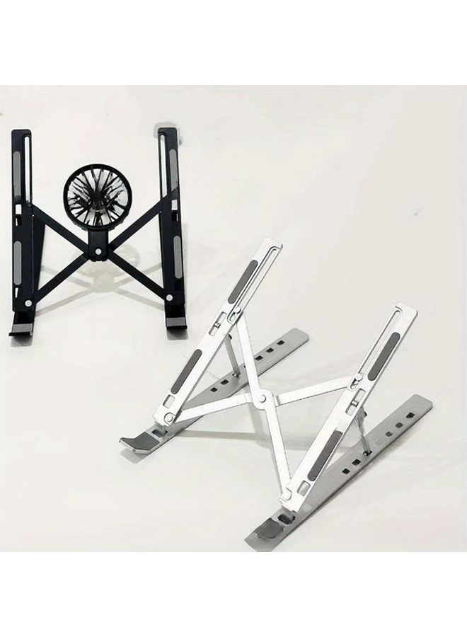 Adjustable 16 Inch Laptop Stand Foldable Aluminum Alloy Cooling Fan Holder - Image 2