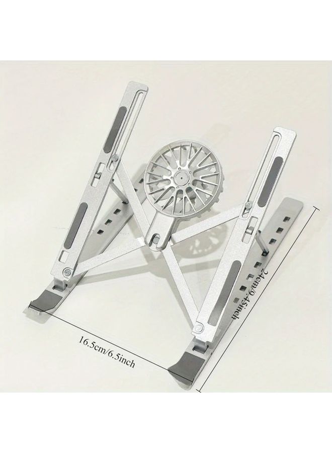 Adjustable 16 Inch Laptop Stand Foldable Aluminum Alloy Cooling Fan Holder - Image 4