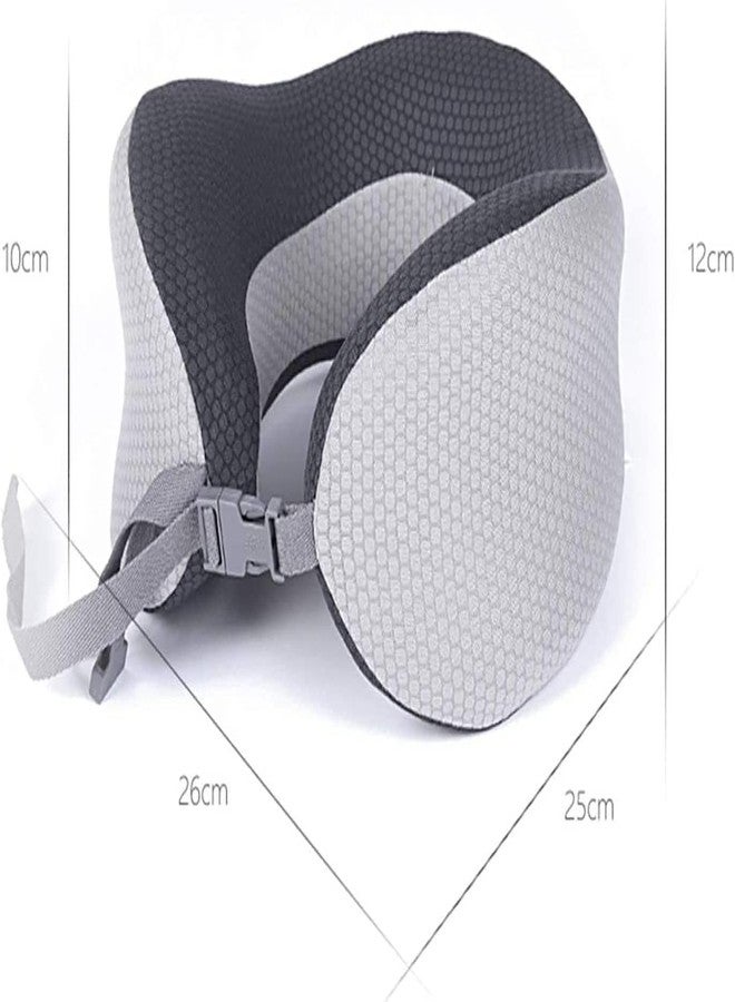 Aeoss Travel Pillow Memory Foam, Head Neck Support Airplane Pillow, U Shaped Neck Pillow with Detachable Cotton Shell & Zipper - Image 2