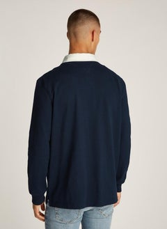 TOMMY JEANS Graphic Logo Longsleeve Polo Shirt  - Image 2