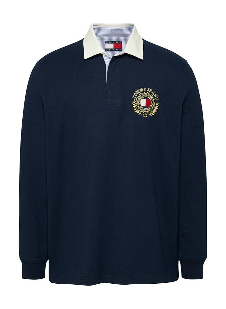 TOMMY JEANS Graphic Logo Longsleeve Polo Shirt  - Image 5