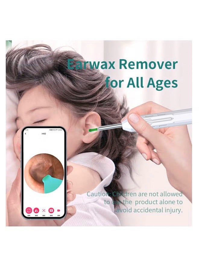 Generic Ear Wax Removal Tool - Wireless Ear Cleaner Kit with 1080 HD Camera and Storage Case, Rechargeable Earwax Remover with 9  Picks Ear Wax Removal kit with 12 Replacement ear spoon (White)  - Image 5
